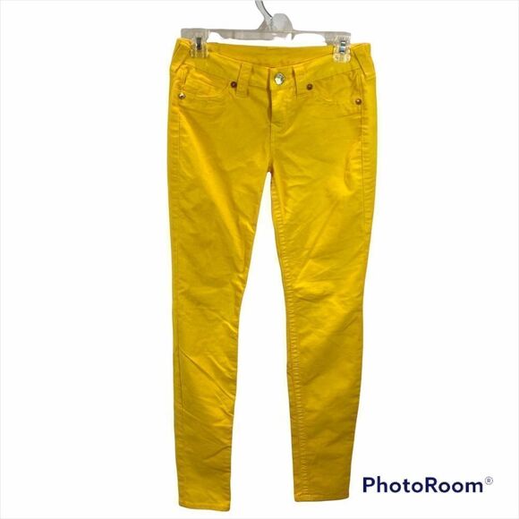 True Religion Shannon Yellow Corduroy Pants 27 - Picture 9 of 14